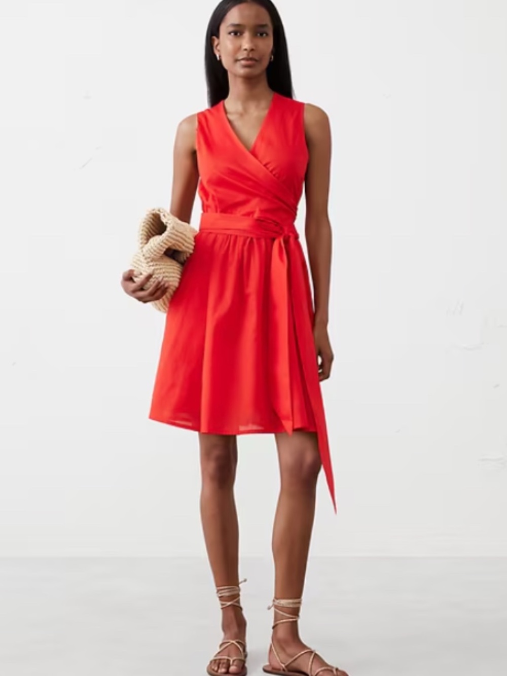 Banana Republic Factory Voile Wrap-Waist Mini Dress | Size M